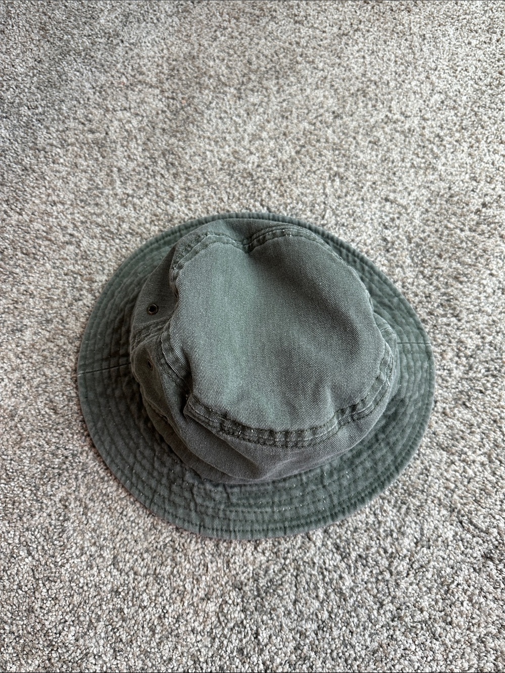 Olive Green Cotton Bucket Hat